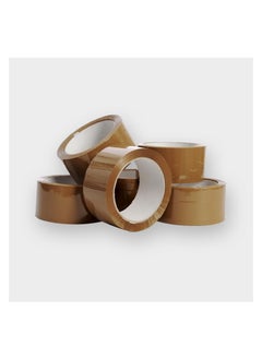 HASANAT ESSENTIALS Hasanat Essentials Brown BOPP Packing Carton Sealing Tape 2 inch x 50 yards 6 rolls Bundle  - Image 2