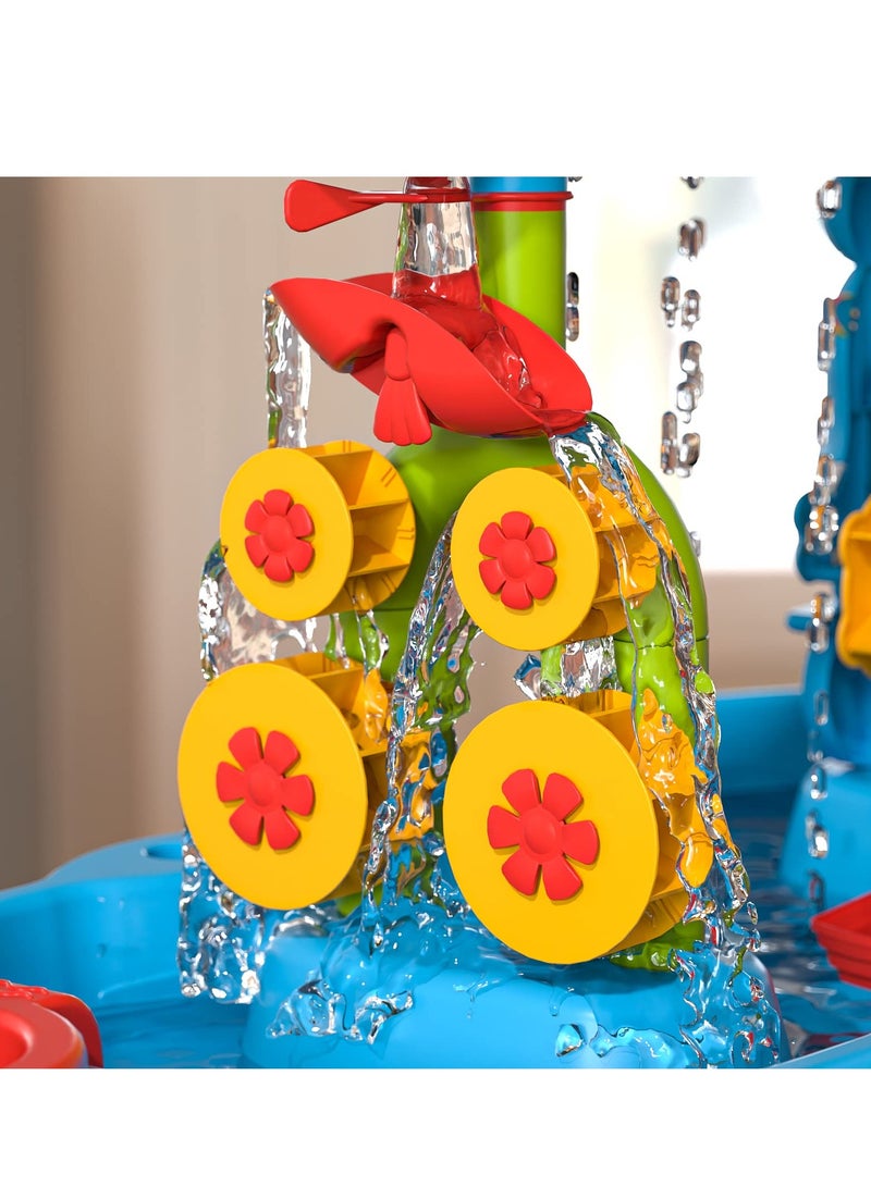 XiuWoo Water Table for Toddlers, Sand and Water Play Table Summer Beach Toys Summer Outdoor Toys Garden Toy for Boys Girls 3-6 years old, Activity Sensory Table Summer Beach Outside Toys  - Image 3
