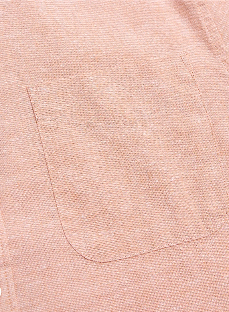 GIORDANO  Men's Slim Linen Cotton Solid Shirt for Men | Best Price UAE