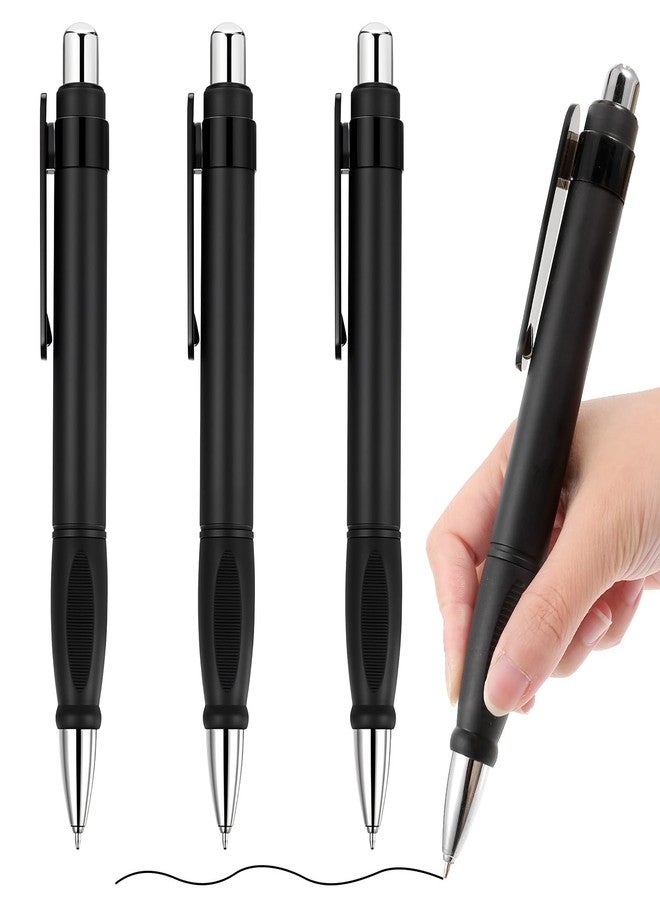 KFHENSOMR 4pcs Big Fat Pens Writing Stability Giant Sized Ink Jumbo Oversize Pens Extra Large Ballpoint Black Fat Ball Point Retractable for Arthritis and Elderly Easy Thick Grip Black - Image 1