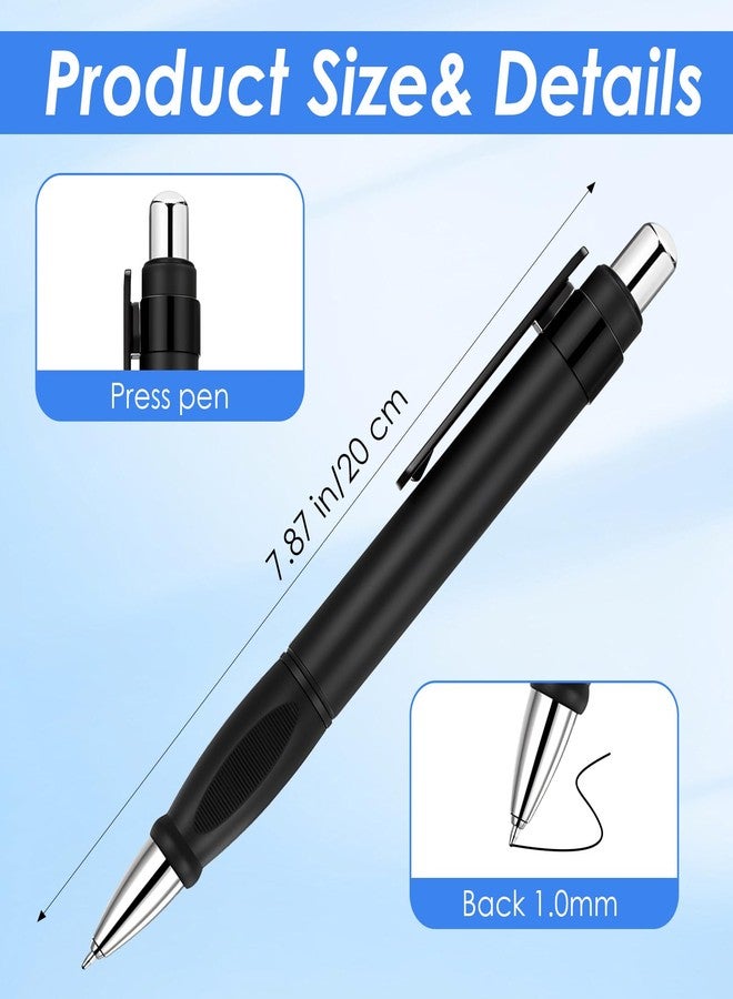 KFHENSOMR 4pcs Big Fat Pens Writing Stability Giant Sized Ink Jumbo Oversize Pens Extra Large Ballpoint Black Fat Ball Point Retractable for Arthritis and Elderly Easy Thick Grip Black - Image 2