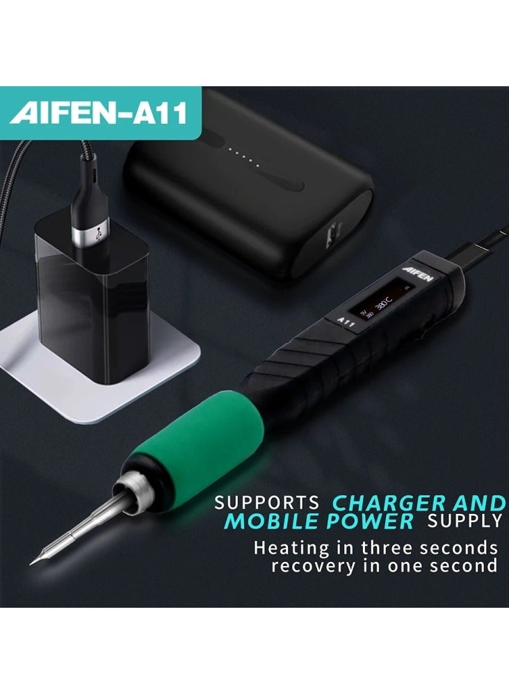 Aifen A11 Portable USB Charging Soldering Station with C210 Handle  - Image 5