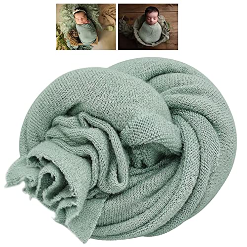 ForBaysy Newborn Posing Wrap Newborn Photography Props Soft Stretch Knit Blanket Handmade Wrap for Baby Boys Girls Photoshoot - Image 2