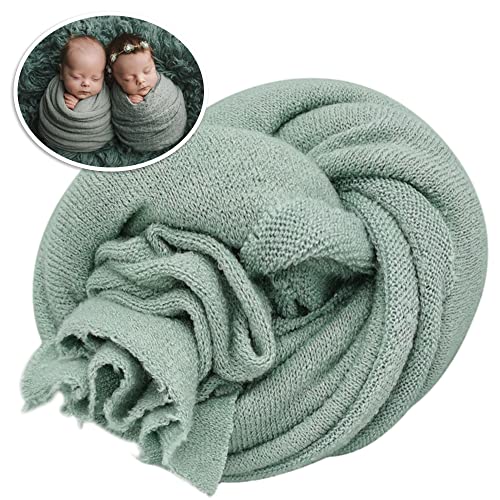 ForBaysy Newborn Posing Wrap Newborn Photography Props Soft Stretch Knit Blanket Handmade Wrap for Baby Boys Girls Photoshoot - Image 1