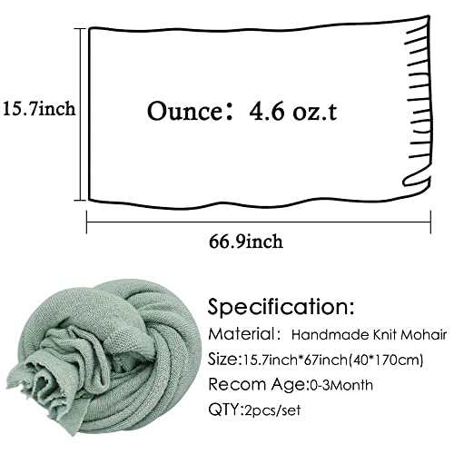 ForBaysy Newborn Posing Wrap Newborn Photography Props Soft Stretch Knit Blanket Handmade Wrap for Baby Boys Girls Photoshoot - Image 5