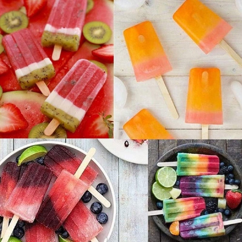 400 PCS Wood Ice Cream Sticks, 93x10x2 MM Multi Purpose Waxing Applicators Craft Sticks Ice Pop Cudgel for Handwork Making Accessories DIY Crafts - Image 4