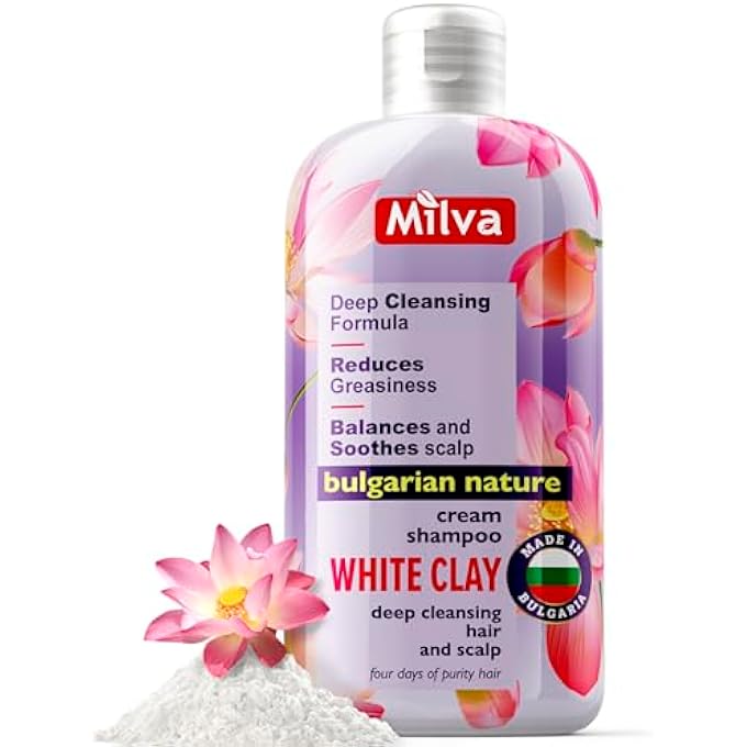 Milva SHAMPOO WITH WHITE KAOLIN CLAY FOR STRONG AND THICK HAIR 200 ML - Image 2