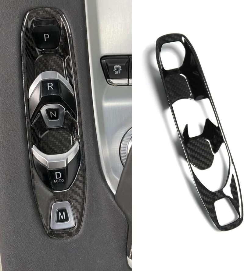 Carbon Fiber Gear Shift Frame: 3D Weave Pattern, High-gloss Clear Coat - Perfect OEM Fit, Scratch Protection Carbon Fiber Console Panel for 2020-2024 Corvette C8 Z51, Z06, Stingray Owners - Image 1