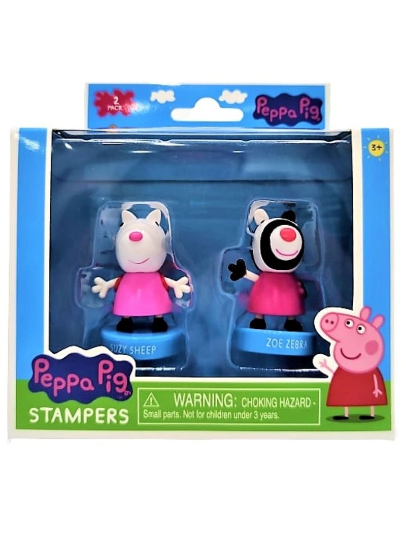 Peppa Pig - Peppa Pig stampers 2 pack window box. (Suzy sheep & Zoe zebra) - Image 1