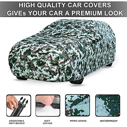 Auto Hub Waterproof Car Cover Compatible with Hyundai Creta (Model- 2024-Till Date) with Mirror Pocket, Soft Cotton Lining, Waterproof Creta Car Cover (Forest Look) - Image 5