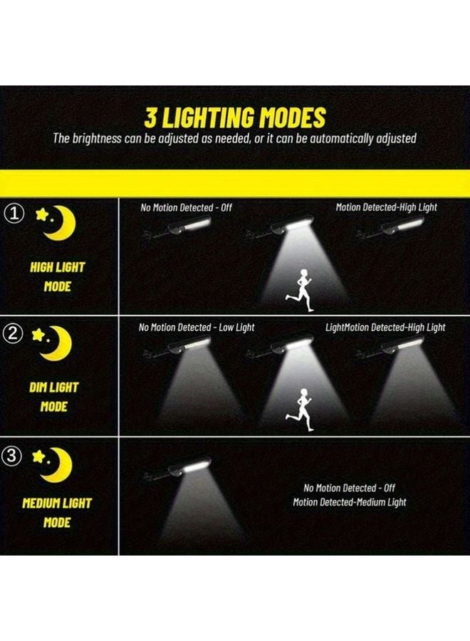 3pcs Solar Wall Lights Outdoor Motion Sensor Security Lighting Remote Control - Image 5