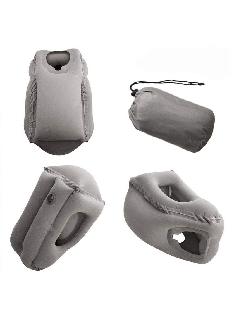 Air-plane Travel Pillow Multi-functional Smart Inflatable Cushion Comfortable Huggable Travel Pillow with 3 D Sleep Mask for Smart Travellers - Image 2