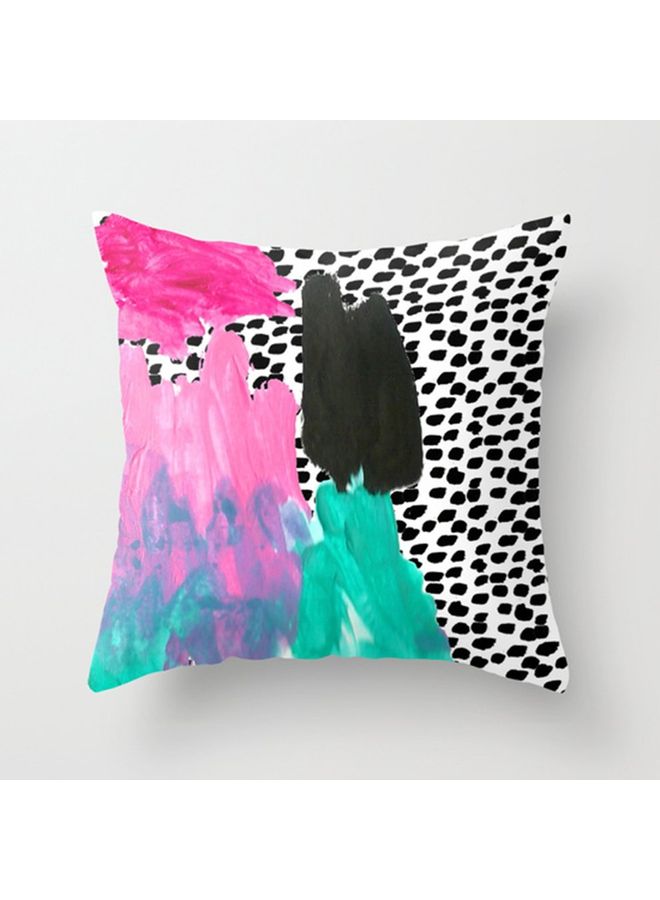 NIBEMINENT Splash Painting Printed Decorative Cushion Cover Multicolour
