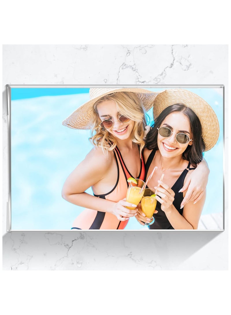 سلاسة حامل لافتات أكريليك مثبت على الحائط مقاس 8 × 10 بوصة مع شريط لاصق مزدوج الجوانب للمكتب والمنزل والمتجر والمطعم، بدون حفر - أفقي (عبوة من 6 قطع) - Image 2