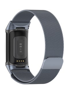 NIBEMINENT Milanese Band For Fitbit Charge 5 Grey  - Image 2