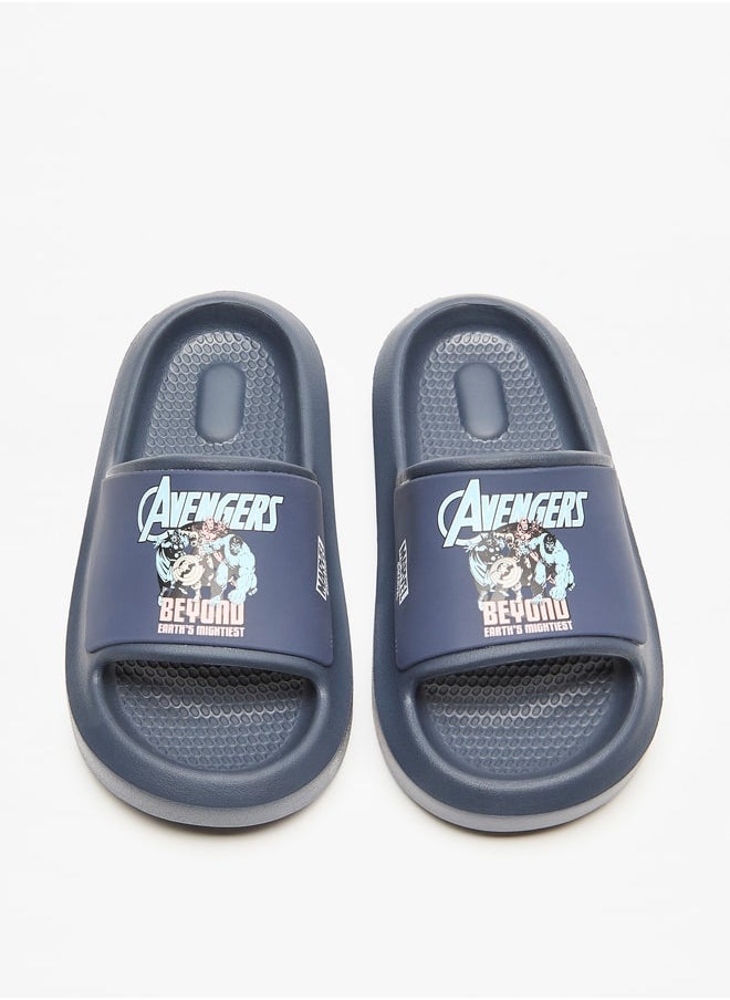 MARVEL - Boys Marvel Avengers Print Beach Slides - Image 1