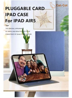 Cat - Cot Protective Fold Case Cover For Apple iPad 10.9" Air 4/Air 5 -Navy Blue  - Image 5
