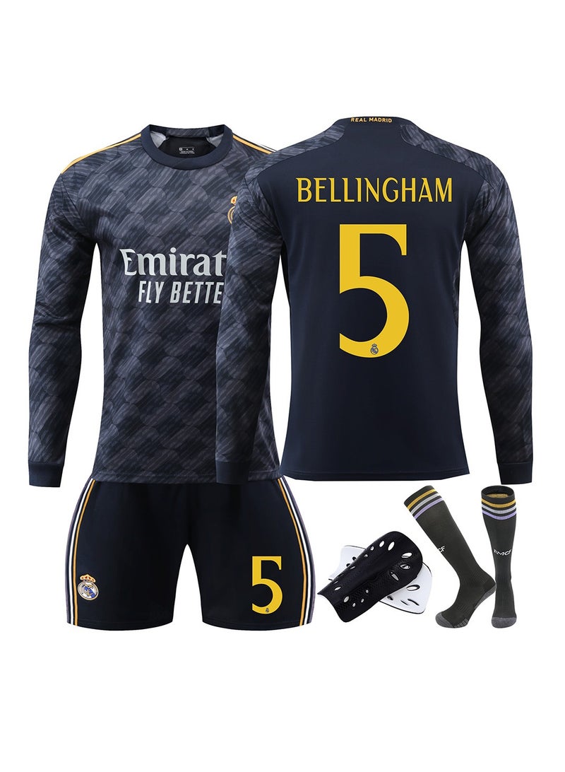 general 2324 Real Madrid long-sleeved football jersey 5 Bellingham jersey set children's and adult sizes suitable for gifts for fans and friends