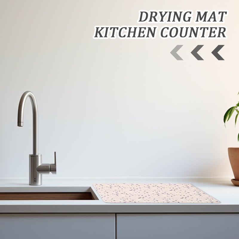 Sink Mat Dish Drying Mat Absorbent Drying Mat Kitchen Counter Dish Mat Insulated Table Mat - Image 2