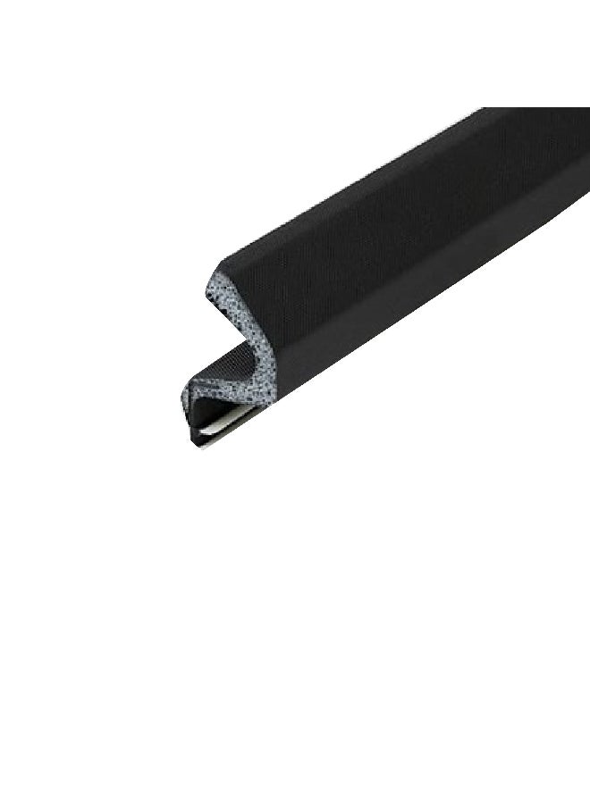 Compression Interior/Exterior Q-Lon Vinyl Door Weatherstrip Black 1.25 x 2.5 x 218 cm RV-97-BLK