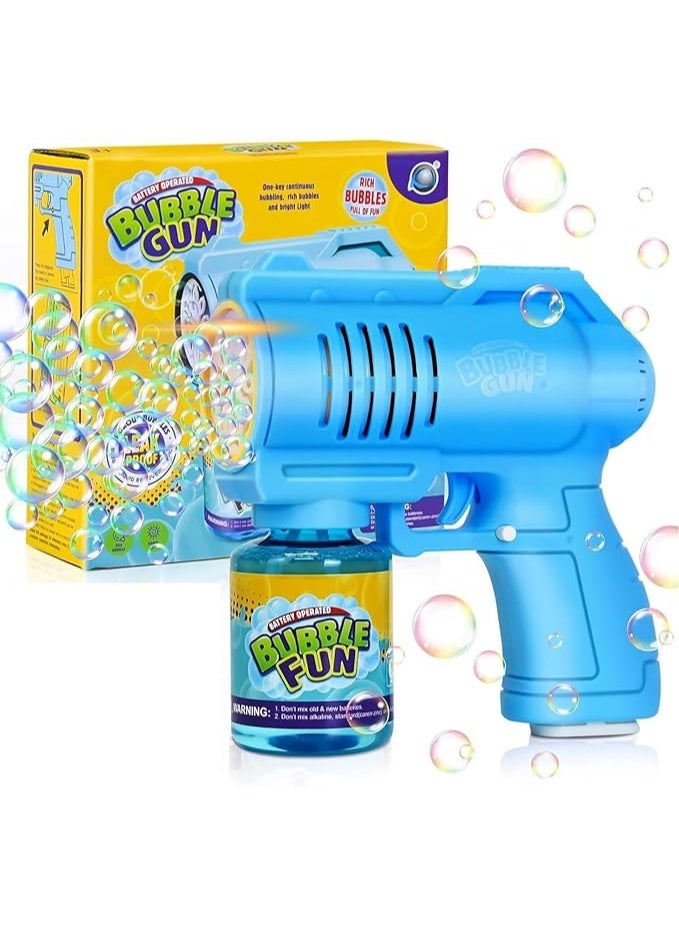 FORMIZON Bubble Machine Gun with 130ml Bubble Solution | Automatic Bubble Blower | 4000+ Bubbles Per Minute | Bubble Toy for Kids Birthday Party Outdoor Play - Image 1