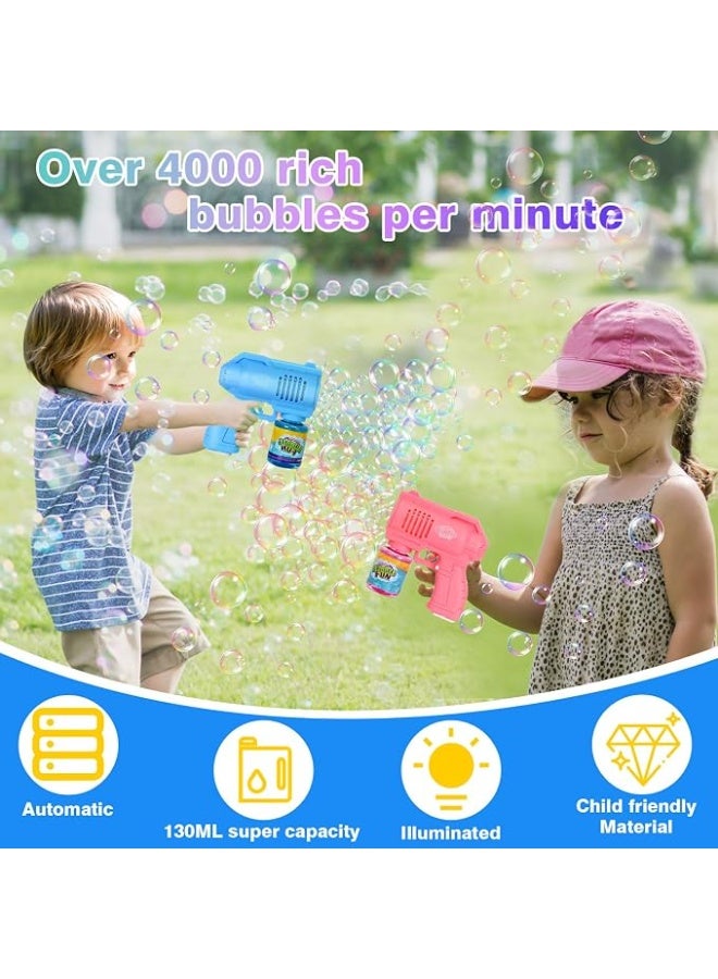 FORMIZON Bubble Machine Gun with 130ml Bubble Solution | Automatic Bubble Blower | 4000+ Bubbles Per Minute | Bubble Toy for Kids Birthday Party Outdoor Play - Image 3