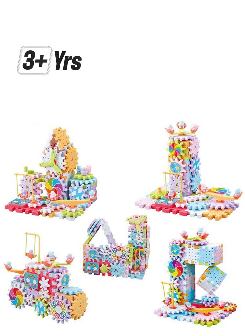 Generic 249 Pcs Electric Building Block Gear Toy Set,Learning Resources Gears STEM Building Set,Motorized Spinning Gears Educational DIY Blocks for Kids Birthday Gift  - Image 1