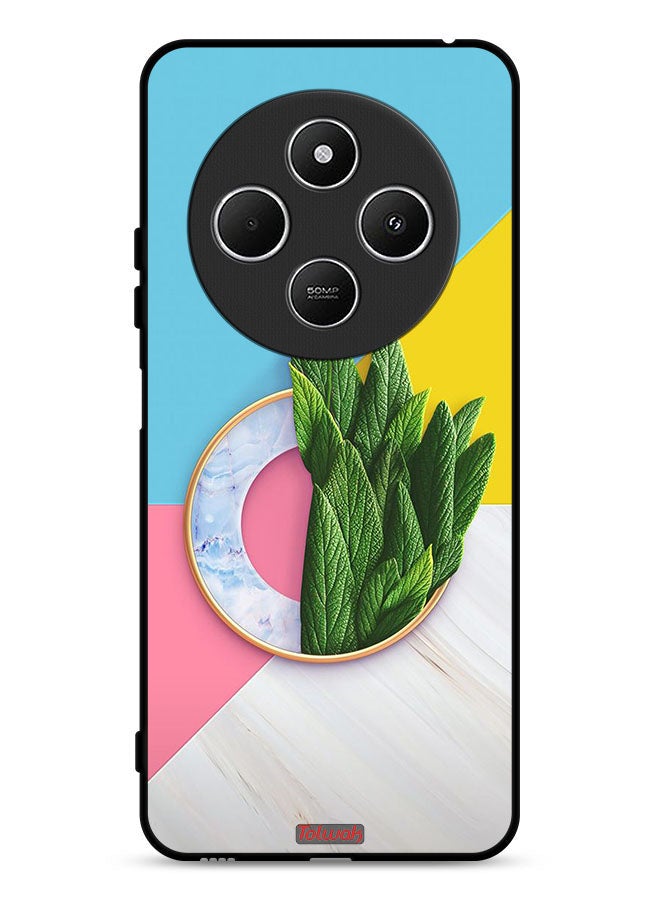 Tolwak Xiaomi Redmi 14C 4G Protective Case Cover Leaves Abstract Pattern - Image 1