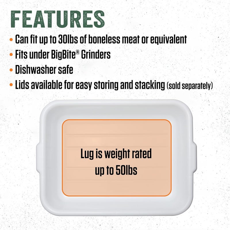 LEM Products Economy Meat Lug HighDensity Polyethylene HDPE White - Image 4