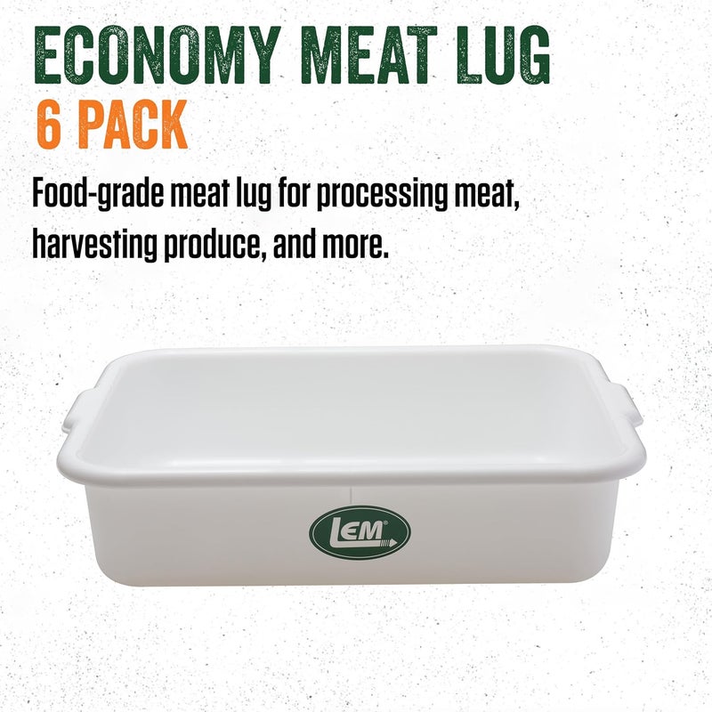 LEM Products Economy Meat Lug HighDensity Polyethylene HDPE White - Image 2
