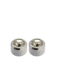 Caflon Singles Birthstone April White Stainless Earring  - Image 2