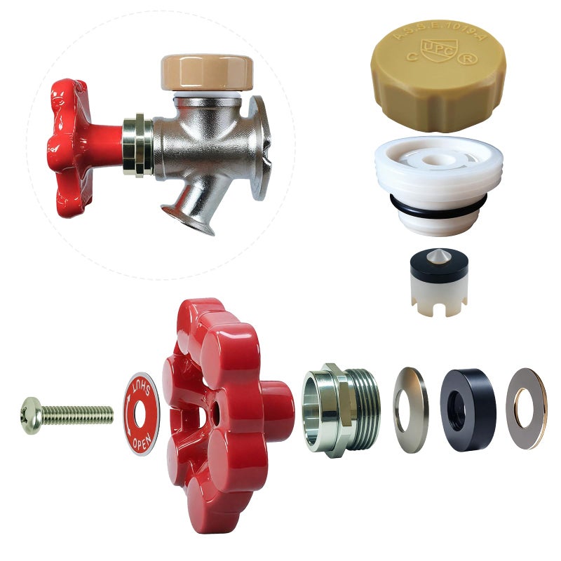 Young Dance Universal Outdoor Faucet Repair Kit,Wall Hydrant Complete Replacement Kit,Anti-Siphon Frostproof Faucet Valve Hose Faucet Fitting Repair Kit for VACVBKX1B Vacuum Breaker,Metal Handle - Image 1