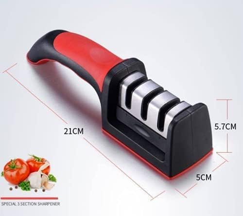 FOMQUAZLI Kitchen Knife Accessories Manual 3Stage Knife Sharpener Helps Repair Restore Polish Blades Coarse and Fine Knives Sharpening Tool Steel Knives Sharpener for Kitchen Multipurpose - Image 5