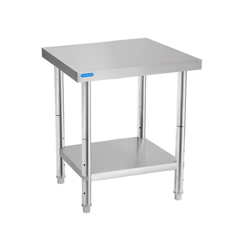 KUARBARR Stainless Steel Table for Prep & Work with Undershelf 18 x 24 Inches NSF Metal Commercial Kitchen Prep Table with Adjustable Under Shelf Worktable for Restaurant Home Outdoor - Image 1