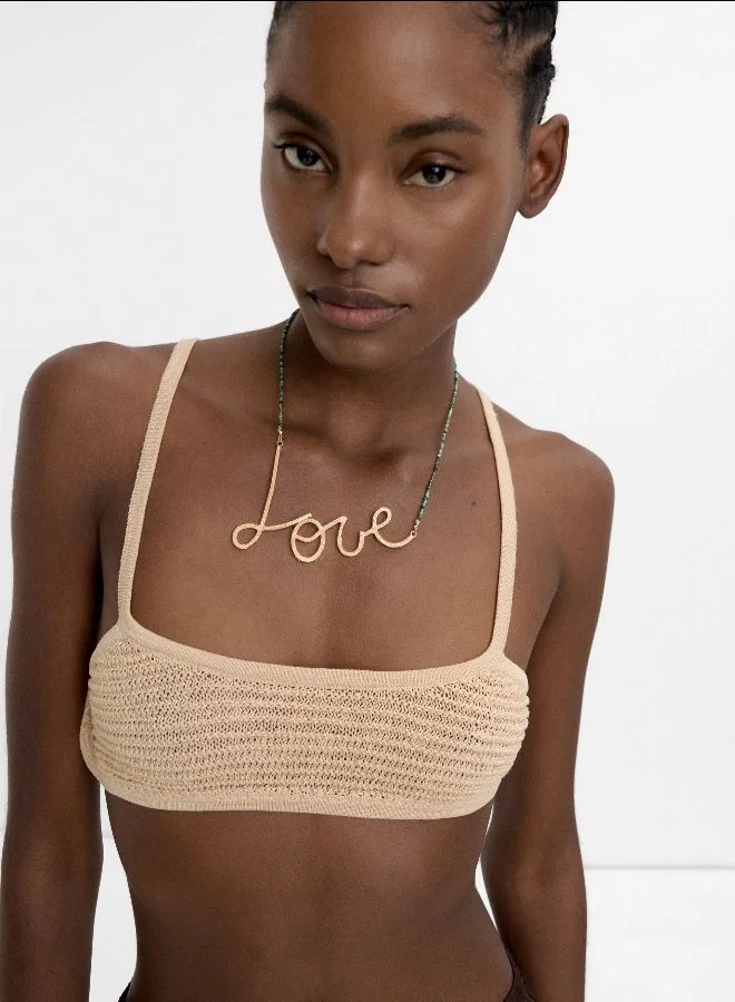 PARFOIS Short Necklace With Love Stones