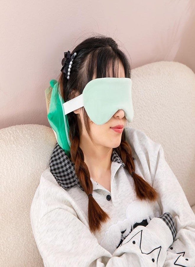 VIVITO 2-in-1 Plush Travel Neck Pillow with Eye Mask | Cute Cartoon Round Pillow for Kids & Adults | Soft Sleep Pillow & Light-Blocking Eye Mask for Flight, Train, Car & Home Naps (AnyColor/Pattern, Pack of 1) - Image 3