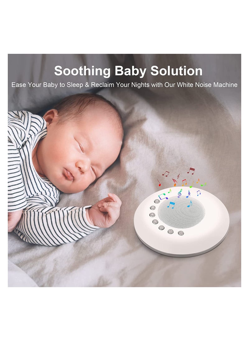 KASTWAVE - White Noise Machine, Sound Machine for Sleeping Adults Kids 28 Non-looping Soothing Sounds, Portable Rechargeable Baby Sound Machine, 3 Timer Memory Function Audio Jack - Image 1