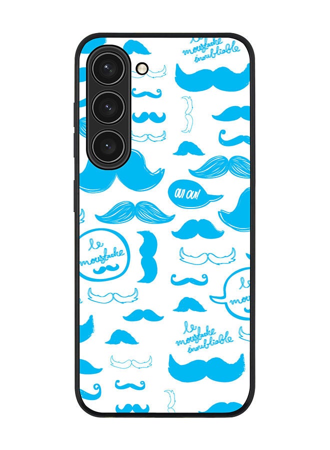 Stylizedd Rugged Black edge case for Samsung Galaxy S23+ 5G Slim fit Soft Case Flexible Rubber Edges Anti Drop TPU Gel Thin Cover - Le Moustache  - Image 1