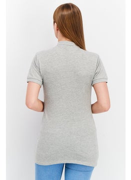 Women Regular Fit Brand Logo Short Sleeve Polo Shirt, Grey - pzsku/Z83A65B2015F081F2A2B1Z/45/_/1731939690/6afae00d-7615-4a02-954e-030dcf2e1a87