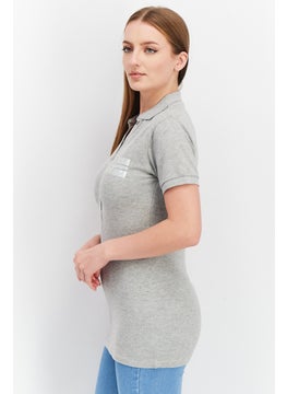 Women Regular Fit Brand Logo Short Sleeve Polo Shirt, Grey - pzsku/Z83A65B2015F081F2A2B1Z/45/_/1731939692/993d5c3a-e9a8-4a9a-be9f-6dfa45b10bd1