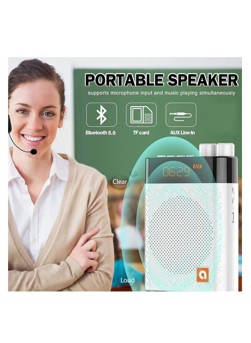 Voice Amplifier with UHF Wireless Microphone Headset, 3500mAh Portable Bluetooth Personal Voice Amplifier for Teachers, Fitness Instructors, Tour Guide, Classroom Speaker, Outdoors  - Image 2