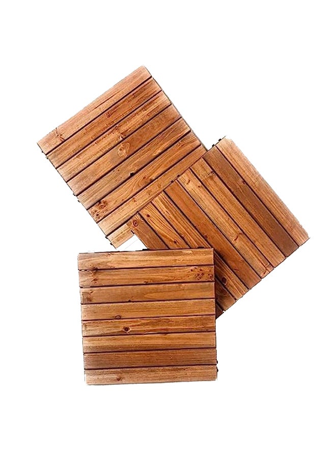 HOME TASTE Hometaste Wooden Decking Tiles - Interlocking Wood Flooring For Garden Pathways, Patios, Durable Wood Tiles For Outdoor And Indoor Use (Style_4, 20_Pieces)  - Image 1
