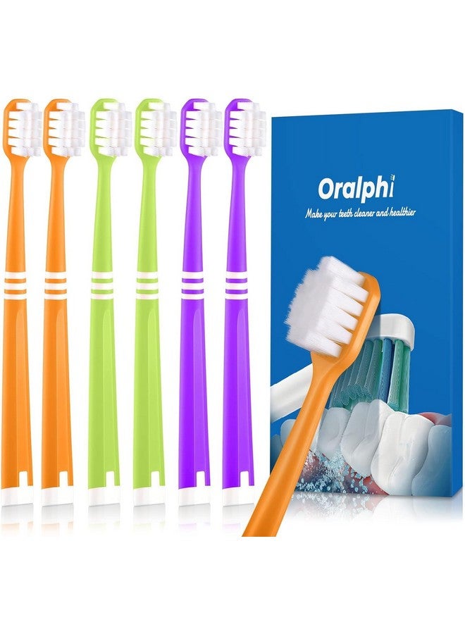 Oralphi Extra Soft Toothbrush for Sensitive Gums, Wide Head Soft Bristle Toothbrush with 10000 Soft Flossing Micro Nano Bristles for Adults, Pregnant Women, Elderly, Braces - Image 1