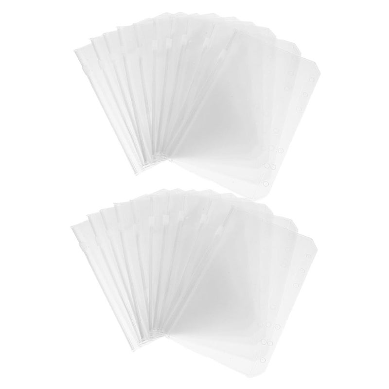 20 A6 Zippered Plastic Envelopes for Budget Binder Cash Card Organizer Loose Leaf - Image 2
