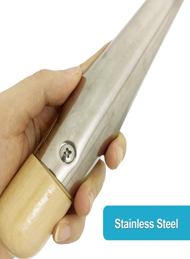 asdmm Boat Rope Splicing Spike FID with Wood Handle, Marine Stainless Steel Accessories for Line Wire Dia (Medium 1/2" to 1) - Image 3