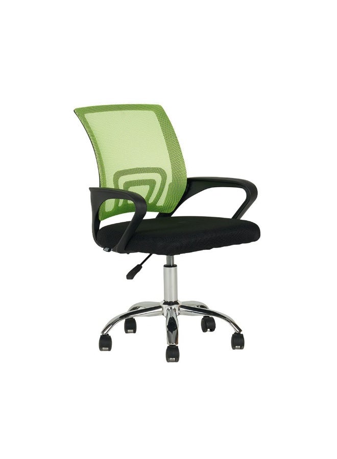 DANUBE HOME كرسي مكتب هيرالد مريح وقابل للتعديل للمنزل، كرسي دوار بارتفاع قابل للتعديل مع دعم قطني، كرسي مكتب حديث للعمل والدراسة والألعاب - أخضر - Image 2