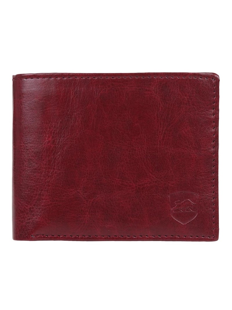 SAMTROH Red Pu Leather Wallet for Men I 3 Card Slots I 2 Currency & Secret Compartments I 1 Coin Pocket. - Image 1