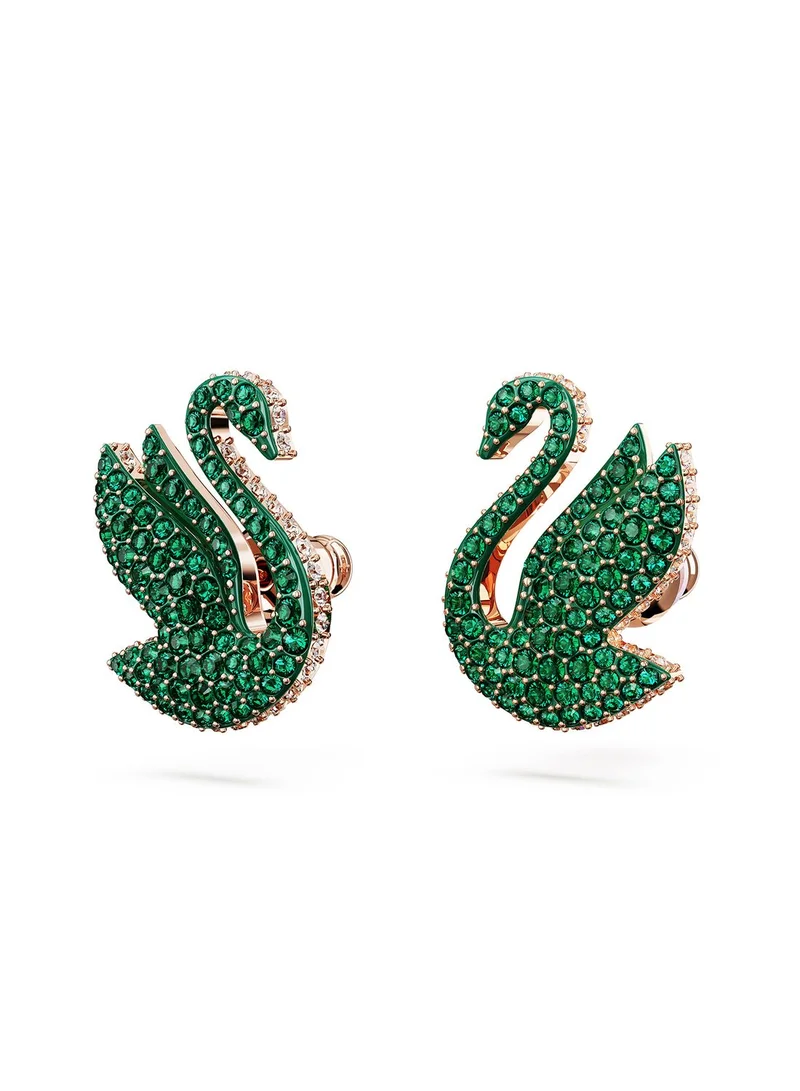 SWAROVSKI Cex Iconic Swan Stud Earrings