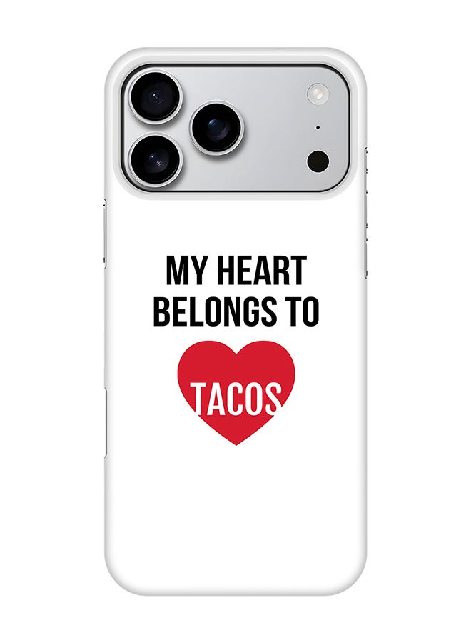 Stylizedd For iPhone 17 Pro Max,Case, [Compatible with MagSafe] Magnetic cover Slim fit Protection Matte, - My heart belongs to tacos