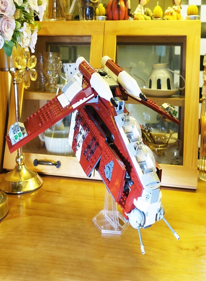 حامل عرض لـ LEGO 10327 Icons Dune Atreides Royal Ornithopter، و75021 7676 7163 75354 Gunship Kit، و43217 Up house، لـ Speed Champions وما إلى ذلك. حامل عرض بلاستيكي شفاف بزاوية فقط. - Image 4